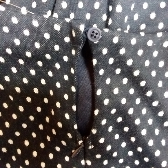 Suzanne Betro Navy Blue Polka Dot A-Line Dress - Picture 5 of 7